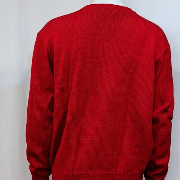 Polo Ralph Lauren Cable knit red cotton crew neck - Picture 7 of 8